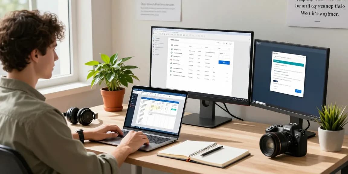 WPS Official Website interface displayed in a modern professional workspace showcasing productivity tools.